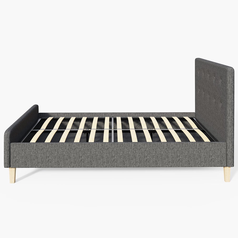 GFW Ashbourne Double Grey Bed Frame Image 5