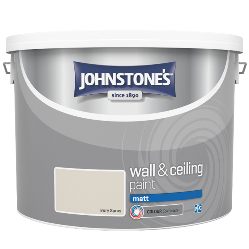 Johnstone's Matt Emulsion Ivory Spray Paint 10L Image 2