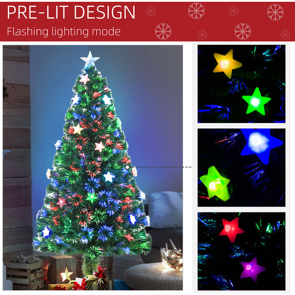Everglow Fibre Optic Green Artificial Christmas Tree 5ft Image 6