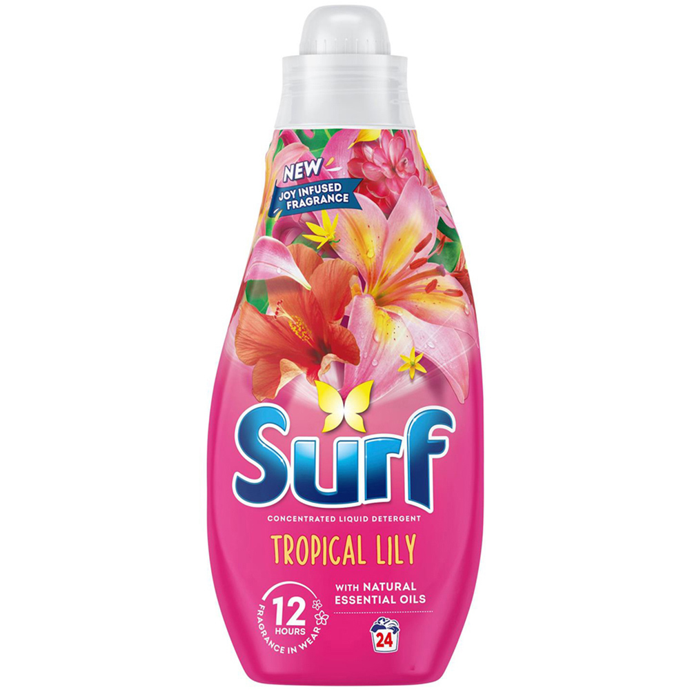 Surf Tropical Lily Laundry Detergent 24 Washes 650ml 8 Pack Image 2