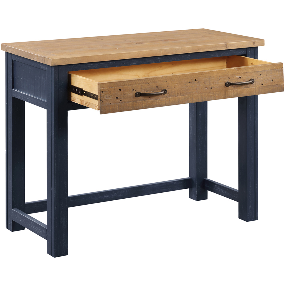 Baumhaus Splash of Blue Wooden Desk Blue and Brown Image 4