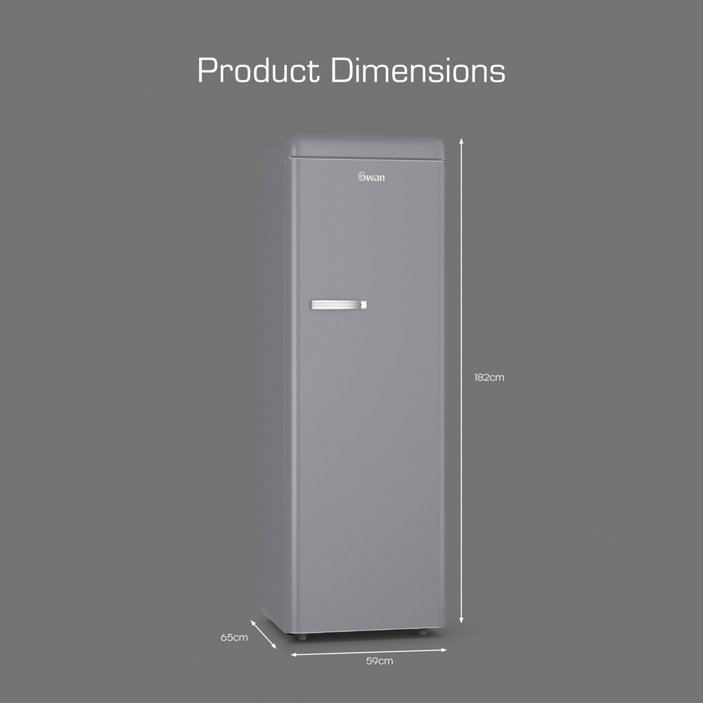 Swan Retro SR11050GRNE Grey Tall 337L Fridge Image 9