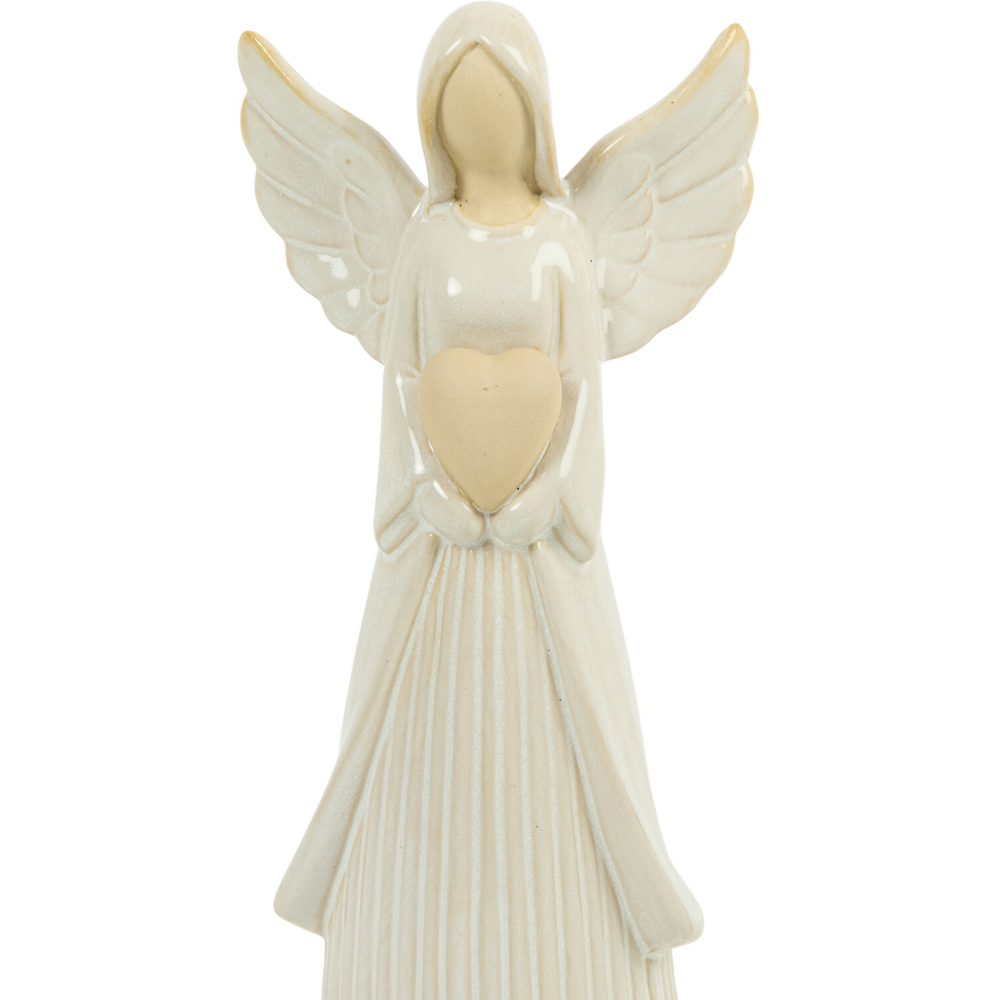 Angel Holding Heart Ornament White Image 2