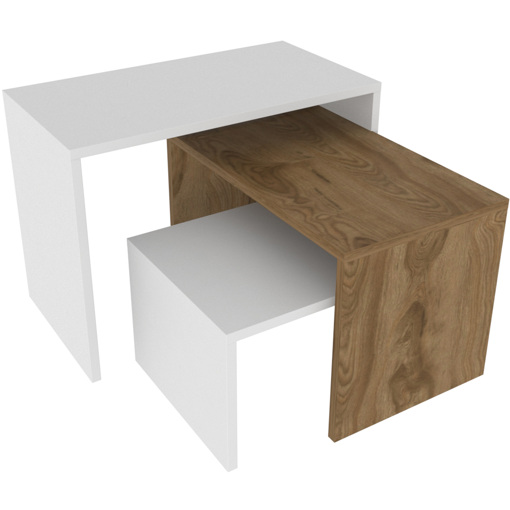 Decorotika Andro White Oud Nest of Tables Set of 3 Image 3