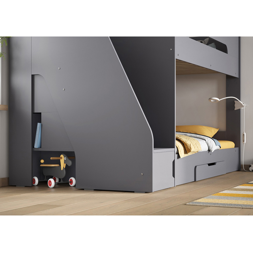 Flair Slick Grey Staircase Bunk Bed with Storage Image 4
