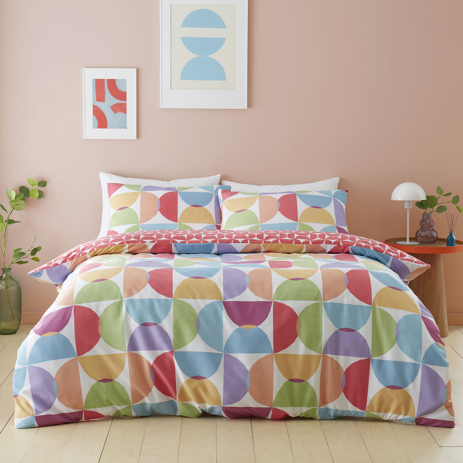Calypso Geo Duvet Set - Multicolour / Double Image 1