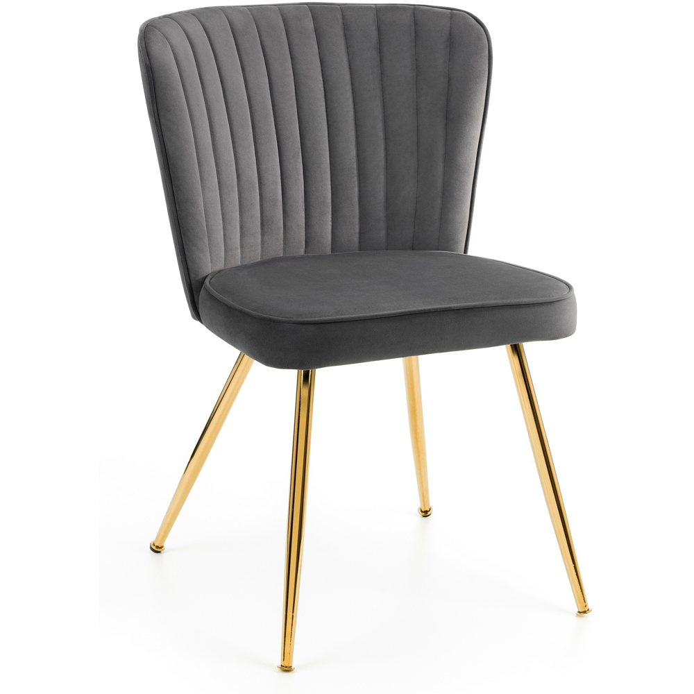 Julian Bowen Cannes Set of 2 Grey Dining Chairs Image 3