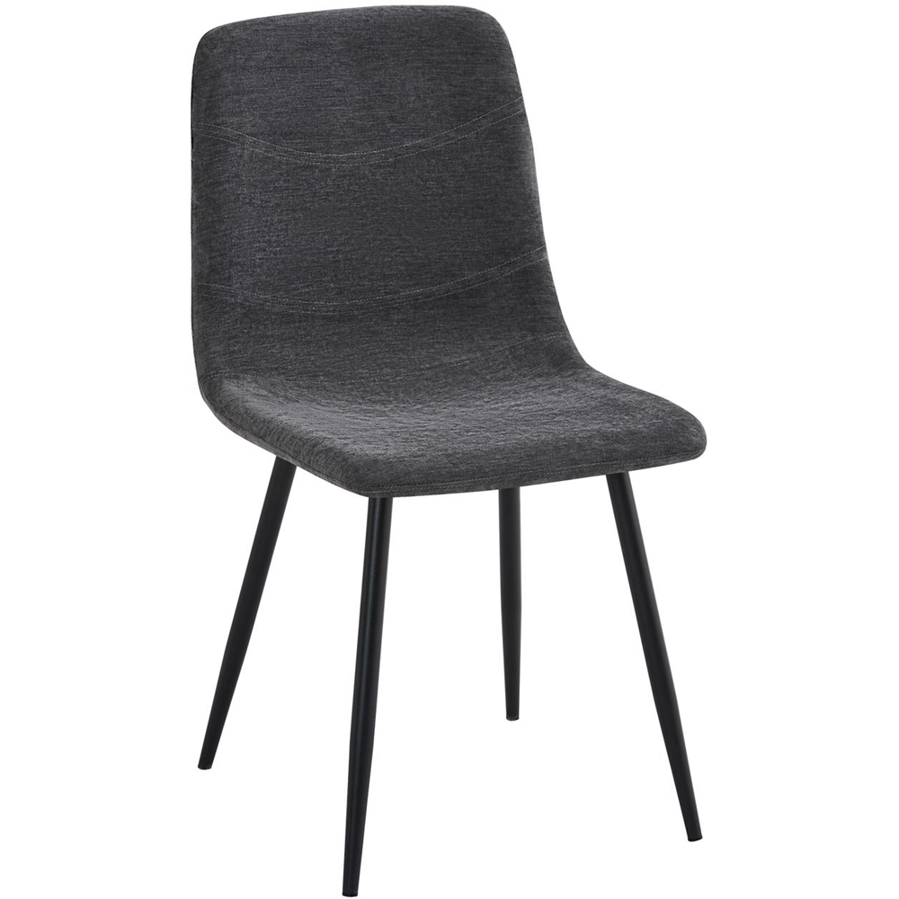 FWStyle Nova Evie 4 Seater Sintered Stone Square Dining Set Grey Image 3