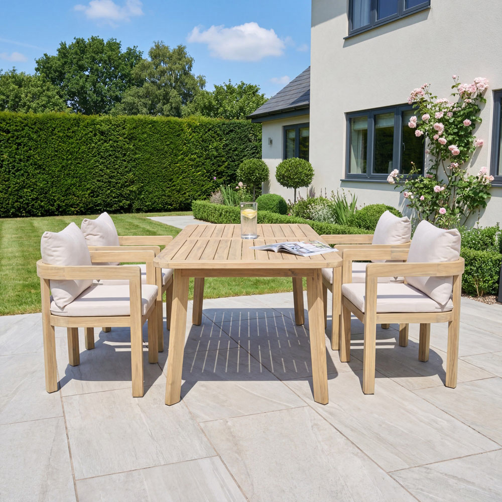 Artemis Home Sundrift 4 Seater Garden Dining Set Teak Image 3