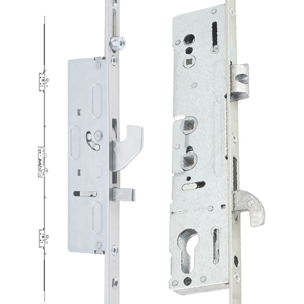 Crystal uPVC Front Door 1 Long Glass Monaco Grey White Left Hand Obscure Glass 920x2090mm Image 3