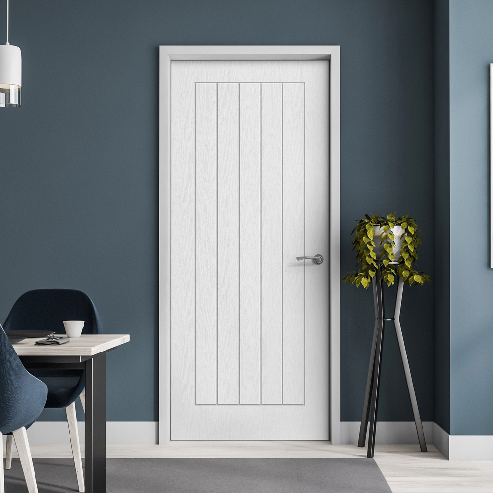 Farley White Moulded Textured Cottage Internal Door 2032 x 813 x 35mm Image 2