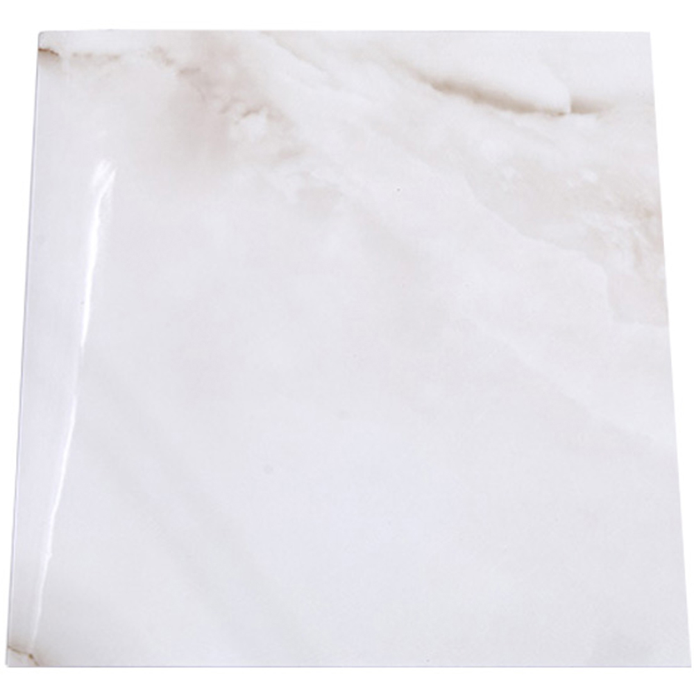 Living and Home Marble Patterned White PVC Self Adhesive Wall Sticker 10 Pack Image 2