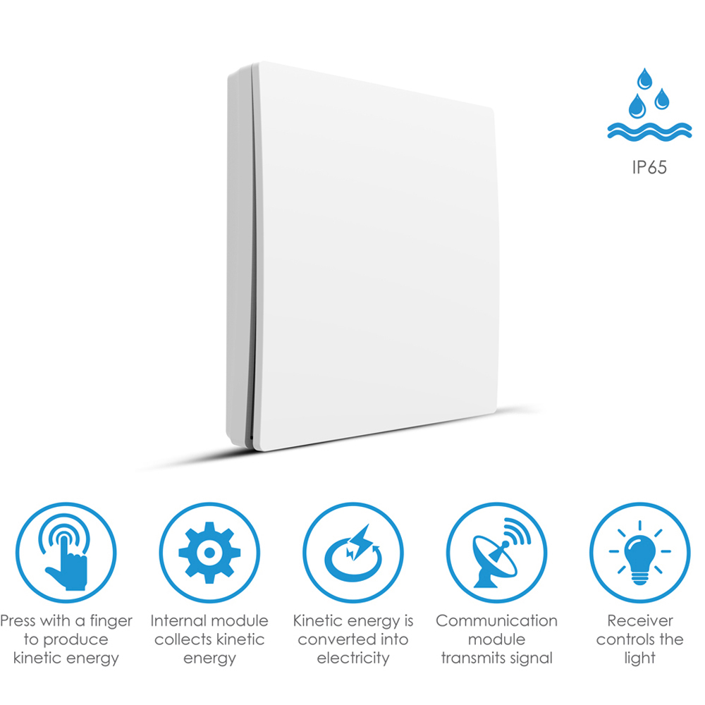 ENER-J 1 Gang White Wireless Kinetic Switch Image 5