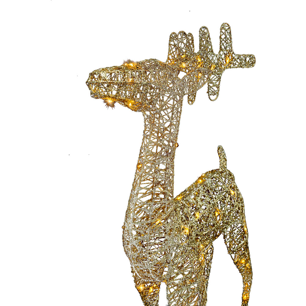 LED Standing Reindeer Decoration - Gold Image 3