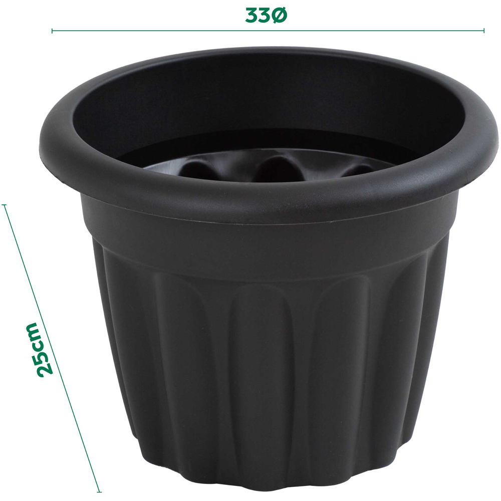 Wham Vista Slate Round Planter 33cm 4 Pack Image 5