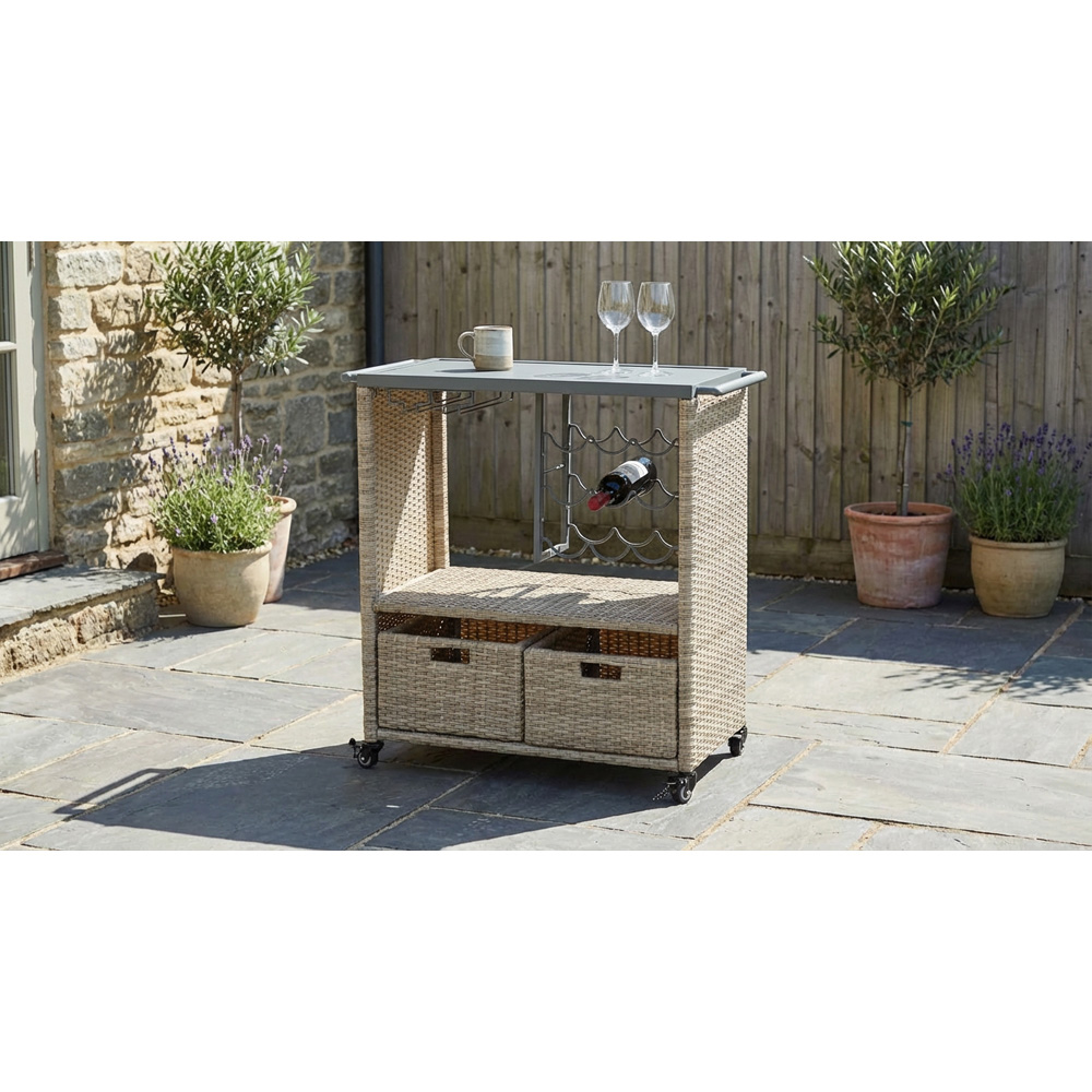 Malay Deluxe Malay Deluxe Natural Cambridge Service Cart Image 3