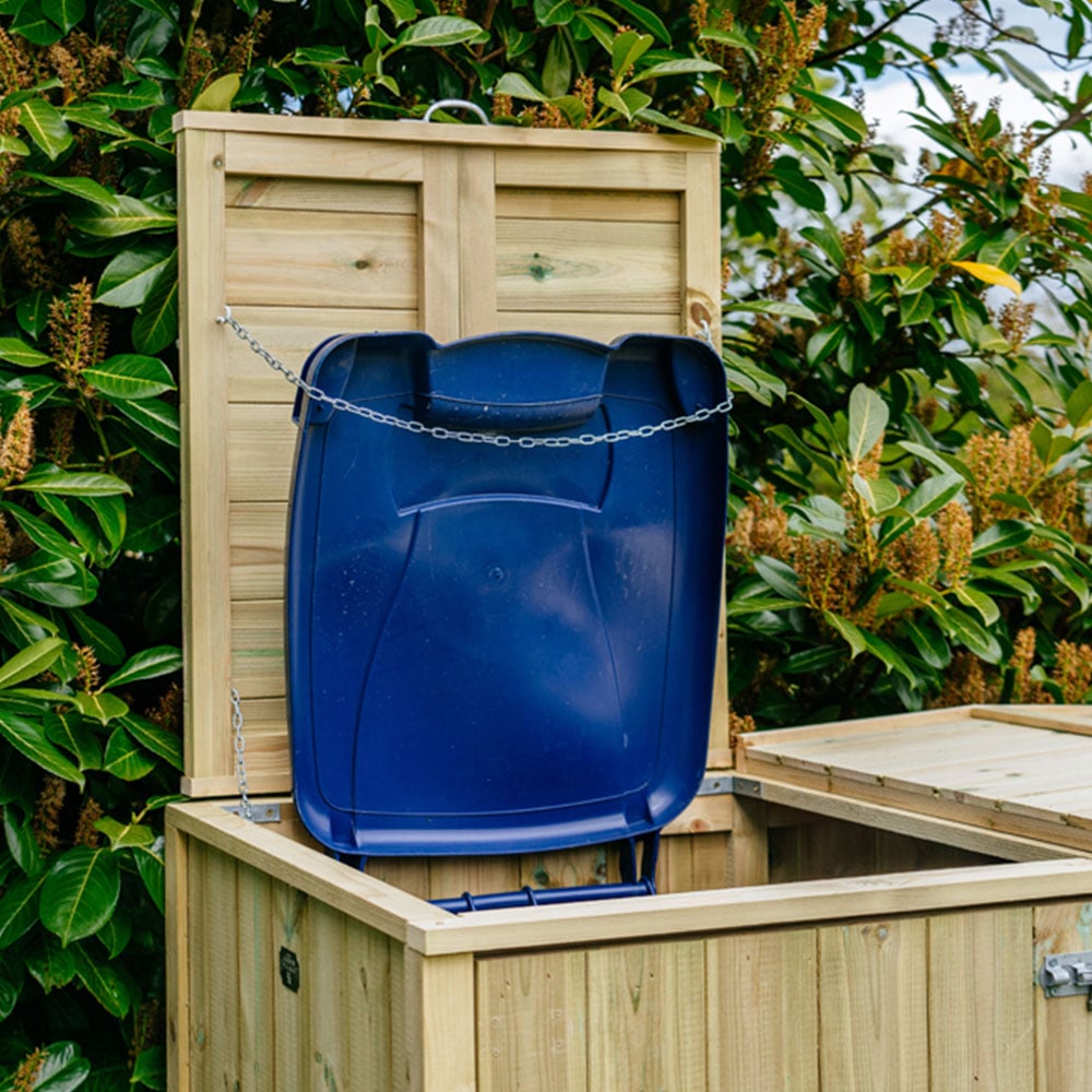 The Garden Village Shireburn 360L Triple Wheelie Bin Shed Image 5