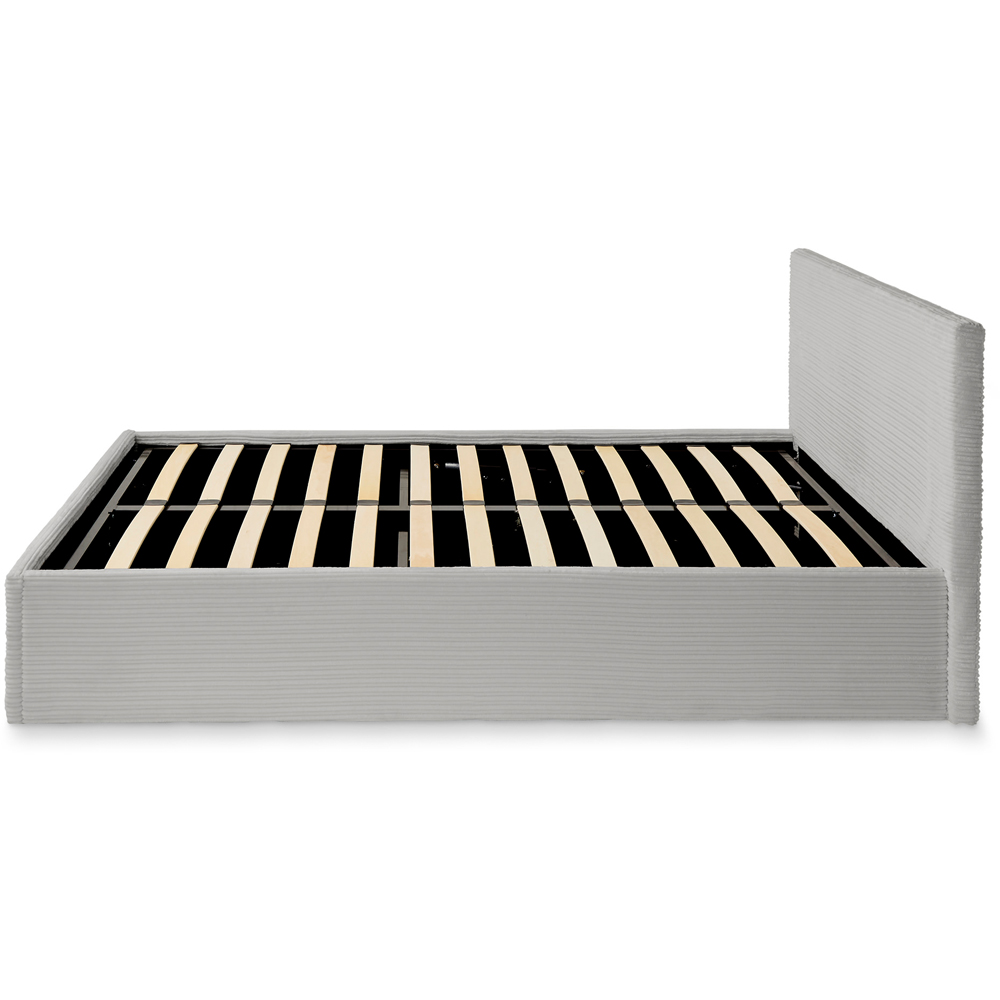 GFW Double Grey Corduroy End Lift Ottoman Bed Image 5
