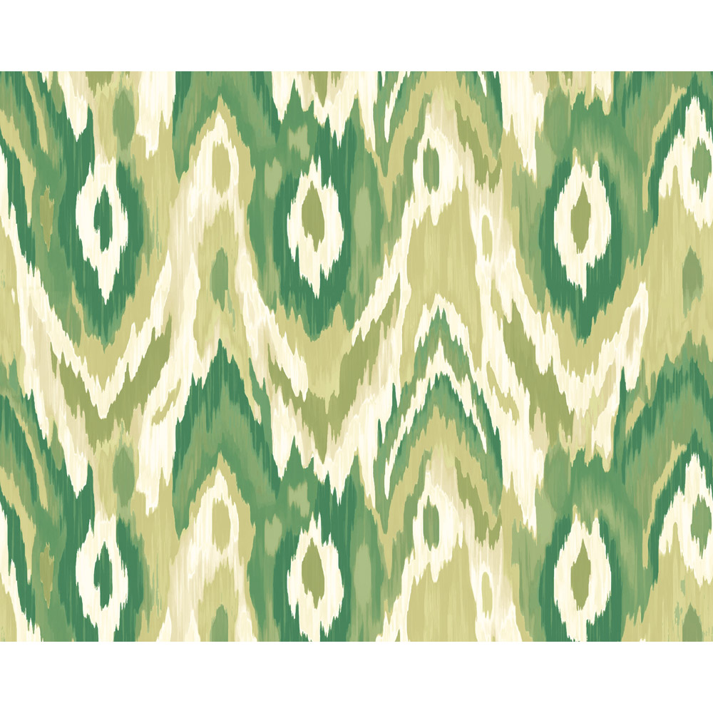 Origin Murals Watercolour Ikat Forest Green Wall Mural Large Image 2