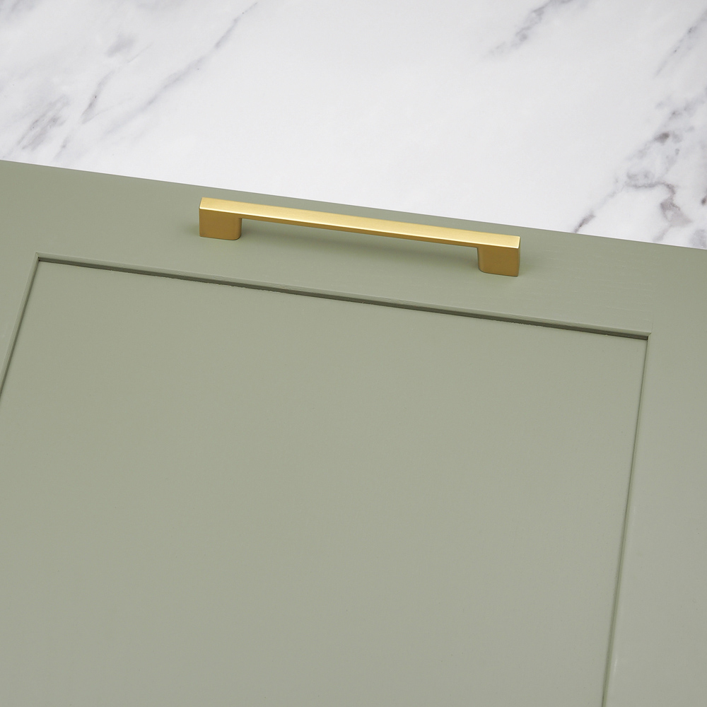 Handle & Home Brushed Brass Square D Handle 160mm Image 8
