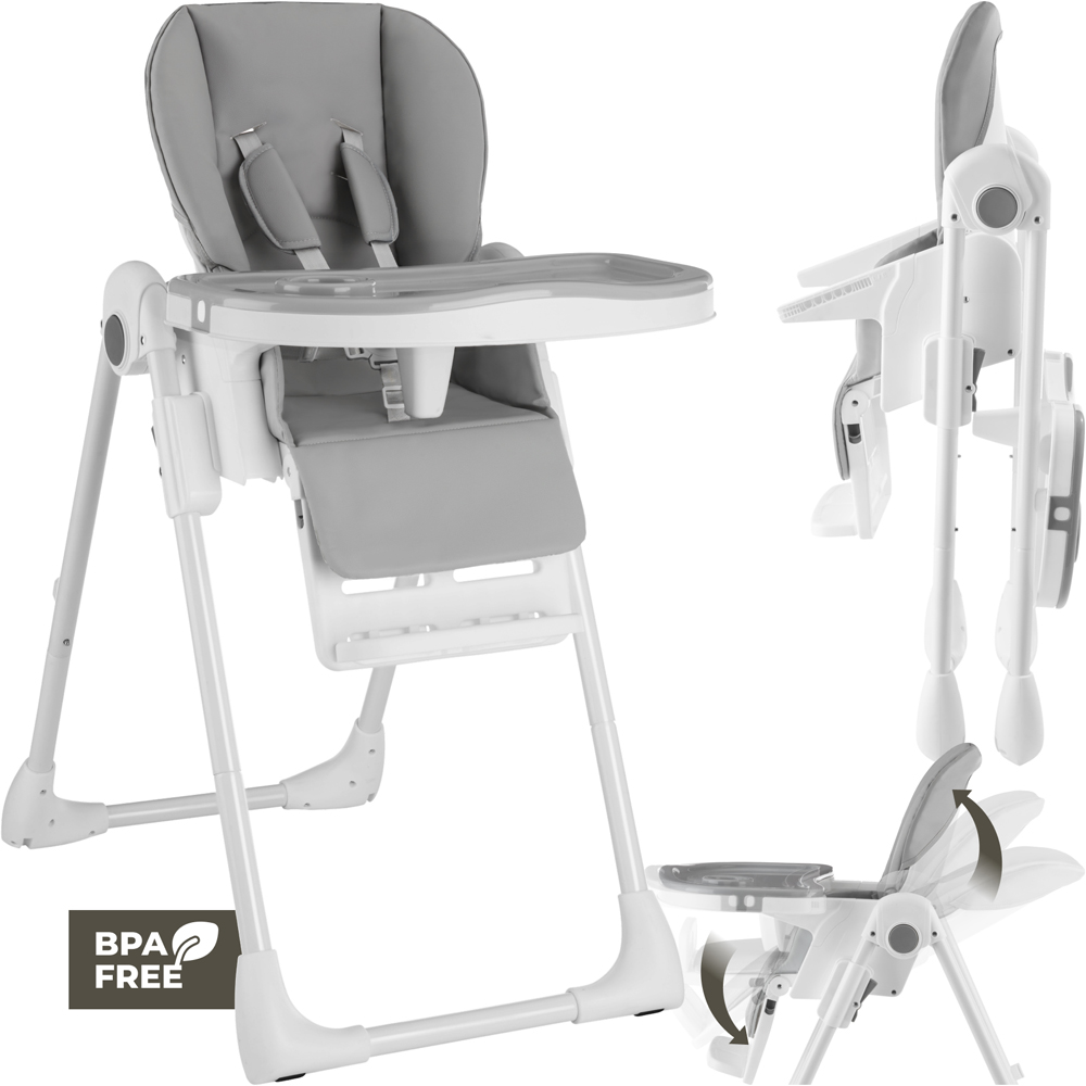 Tectake Sophia 6 Position Adjustable High Chair Image 2