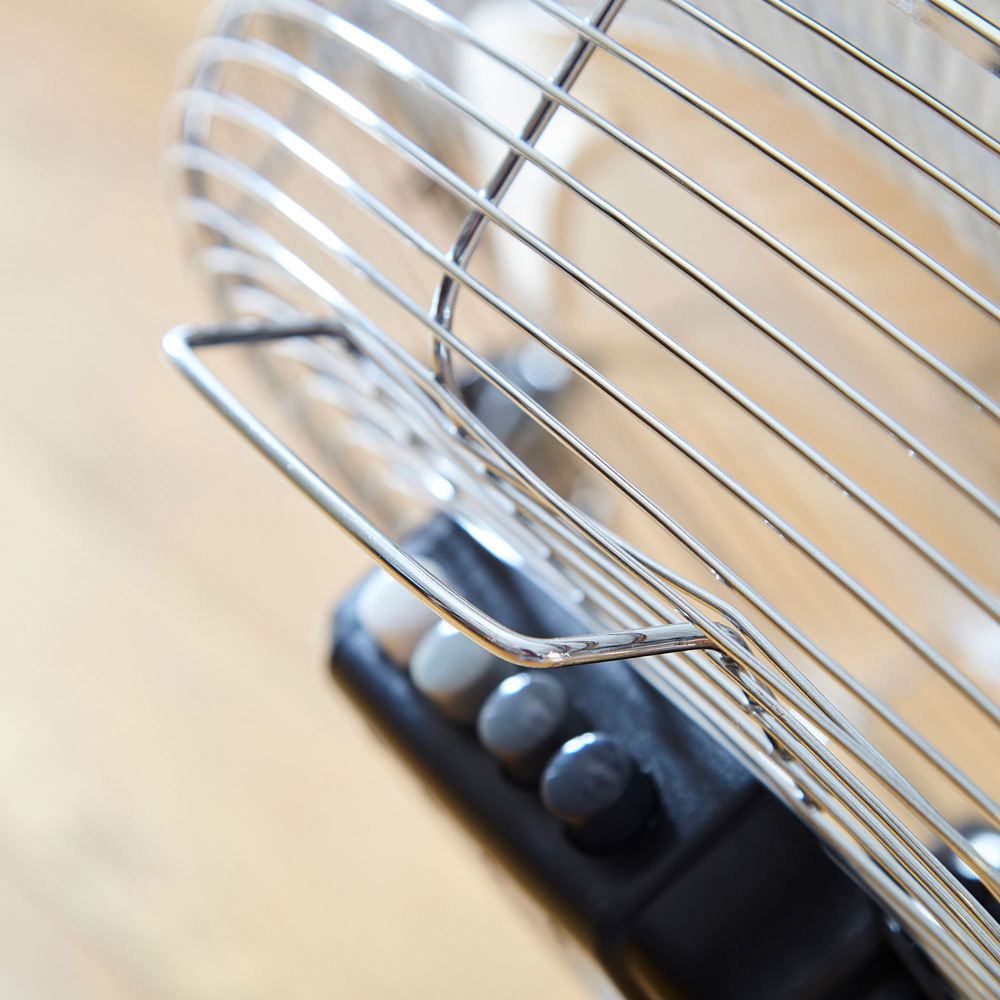 Neo Chrome High Velocity Metal Freestanding Floor Fan 9 inch Image 4