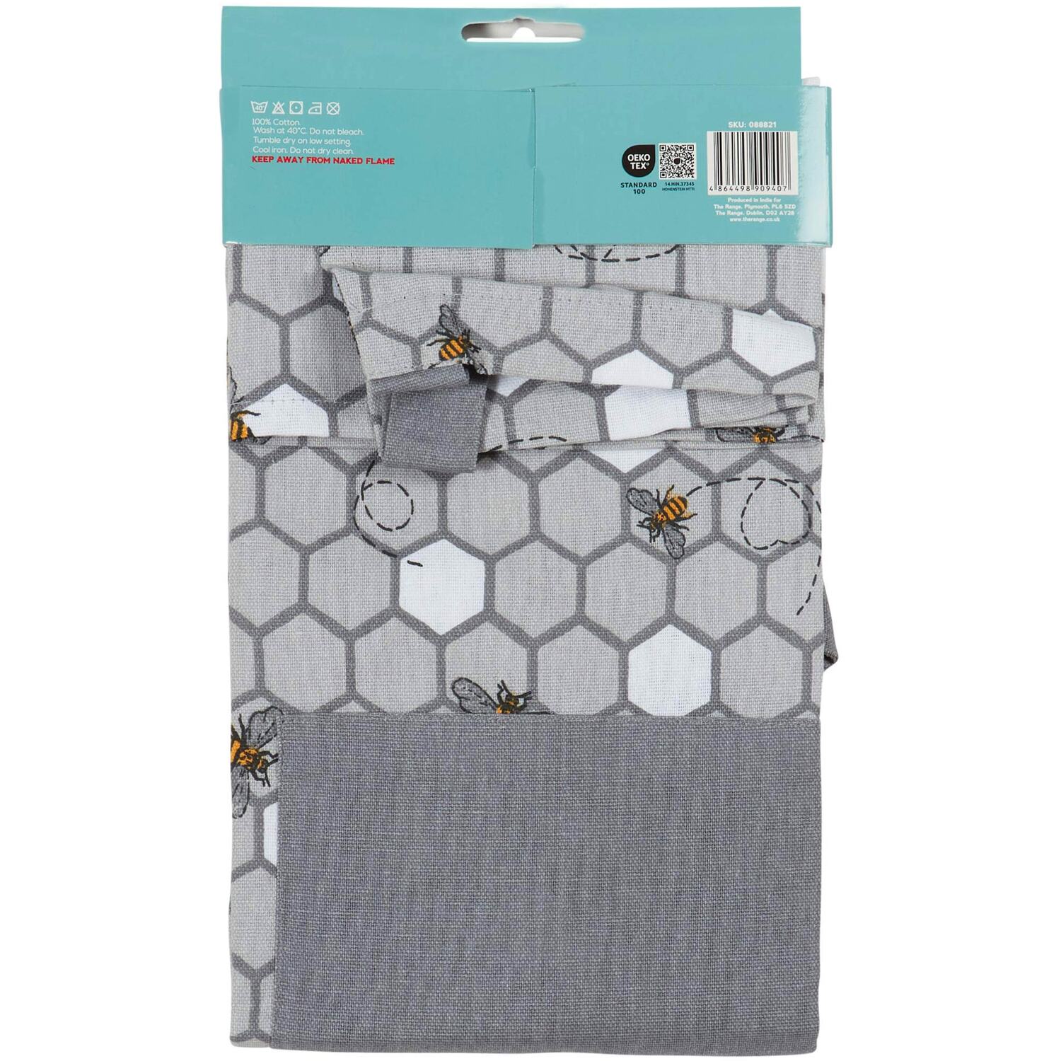 My Home Honeycomb Apron - Grey Image 4