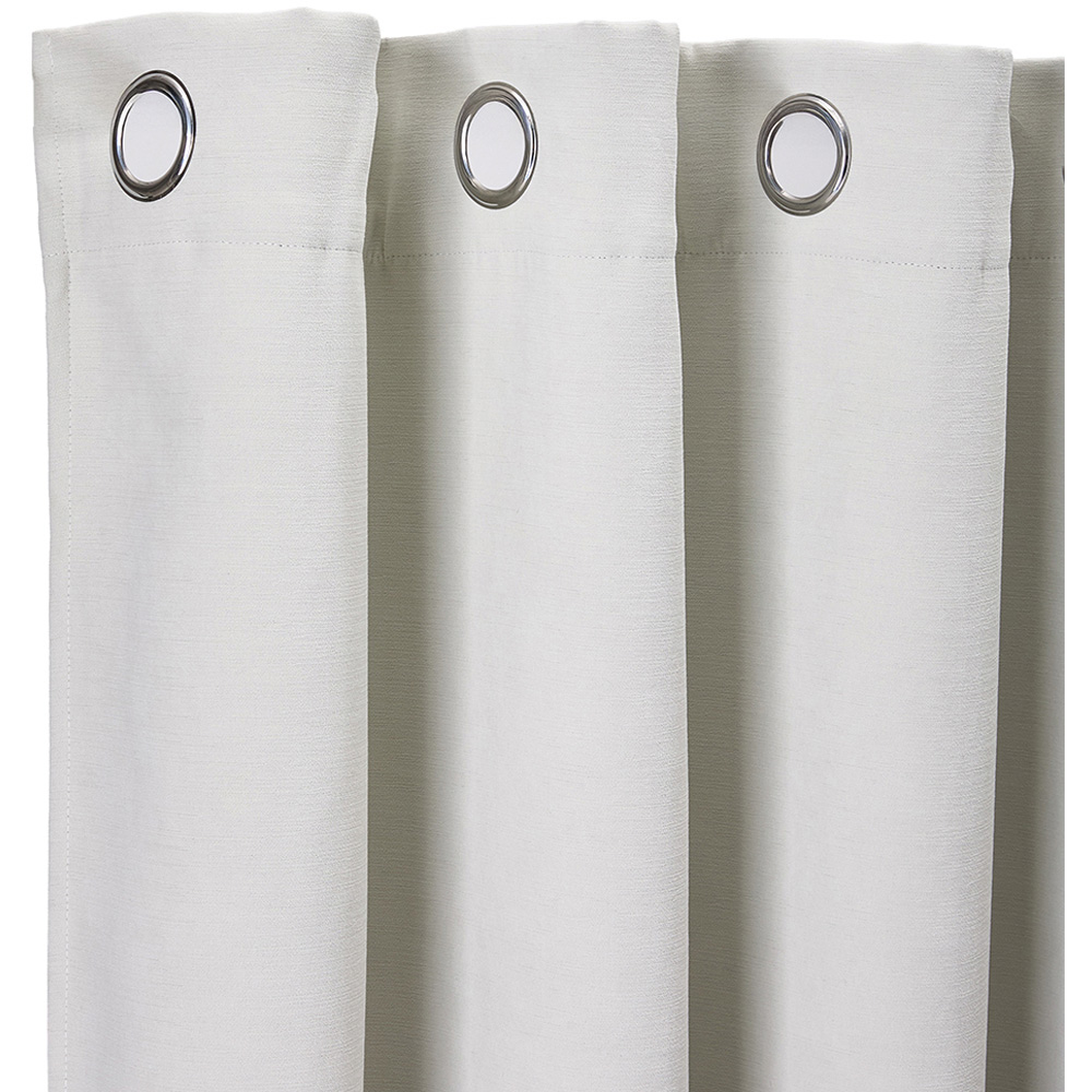 Living and Home Solid Beige White Blackout Chenille Curtains 117 x 137cm Image 4