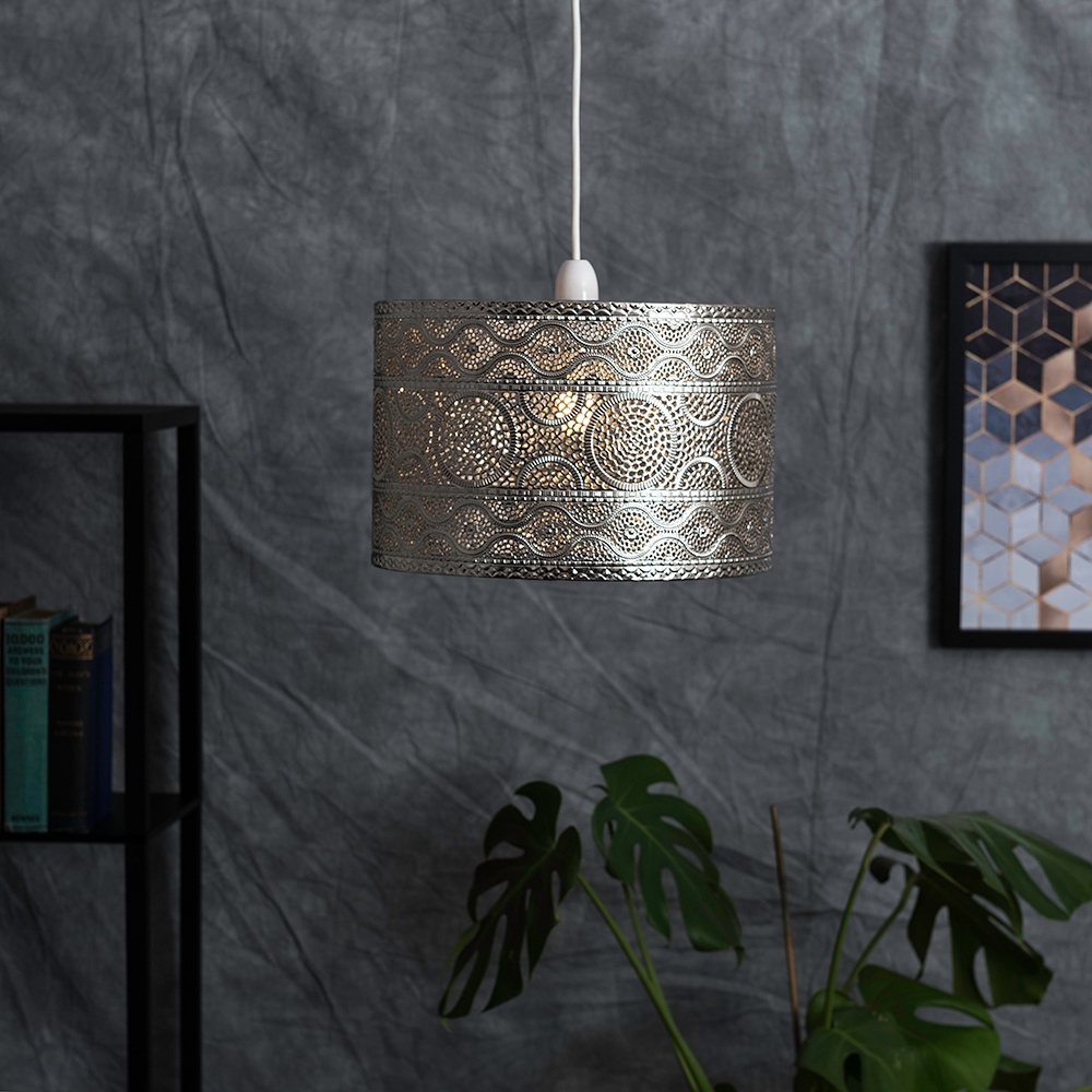 ValueLights Casablanca Chrome Moroccan Style Pendant Shade Image 2