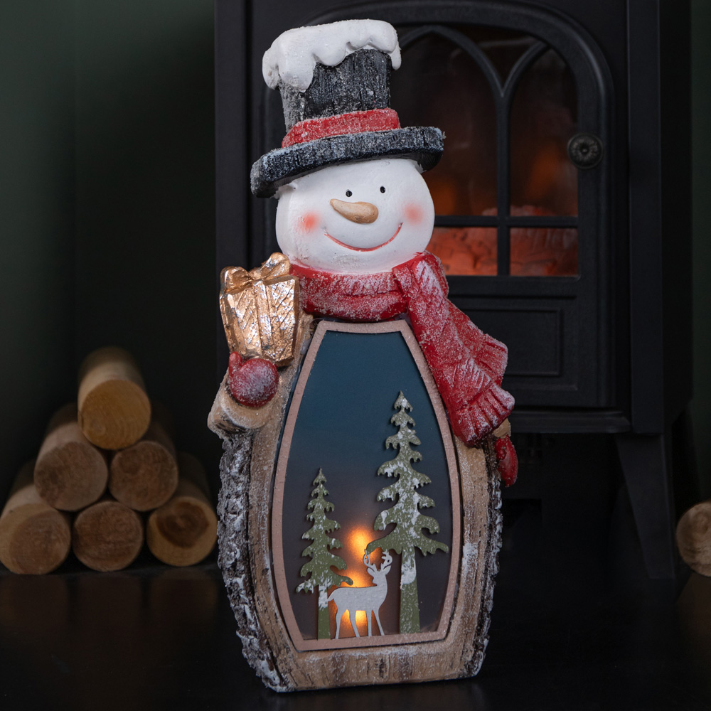 Samuel Alexander Warm White LED Light-Up Woodsman Frosty Glow Snowman Christmas Decoration 45cm Image 3