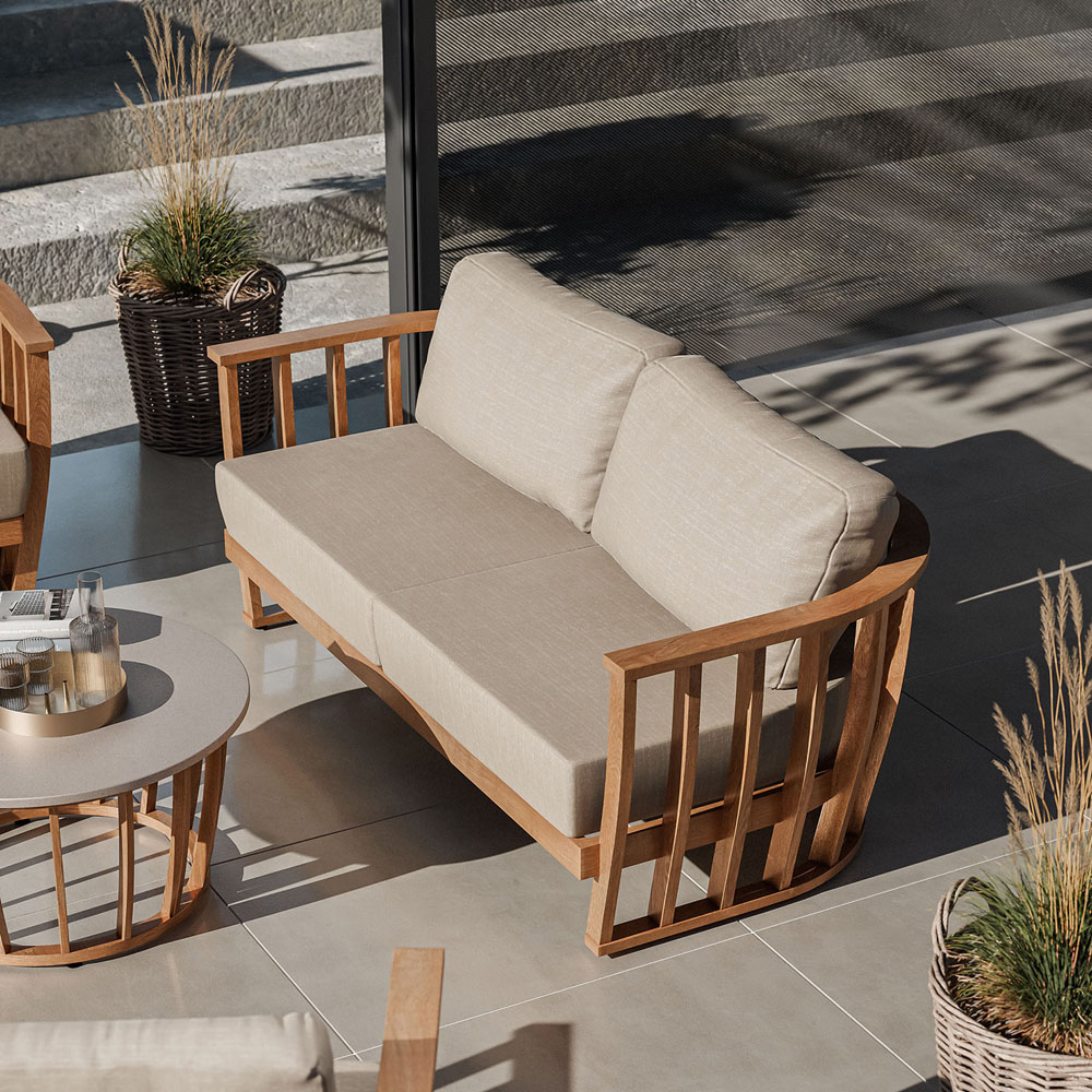 Royalcraft Lucca 5 Seater Teak Effect Lounging Set Image 6