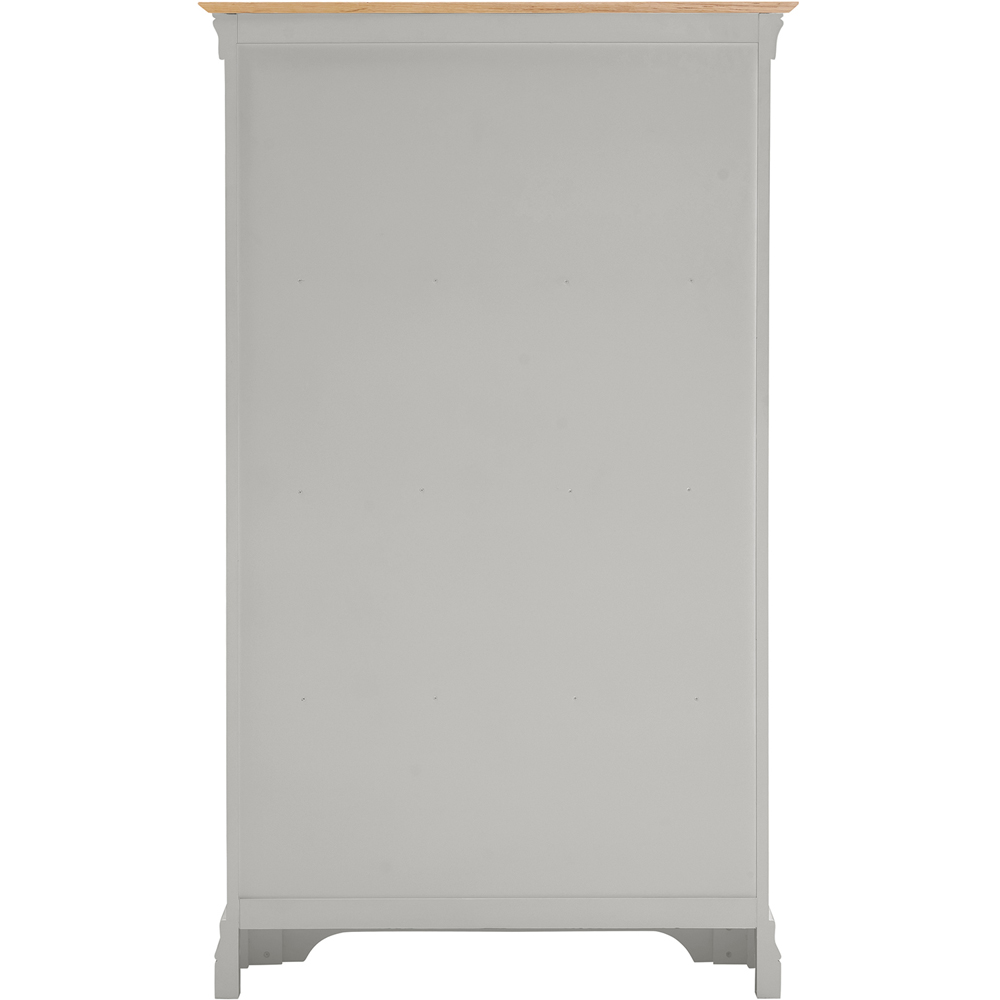 Seconique Bordeaux 3 Shelf Pebble Grey and Oak Tall Bookcase Image 4