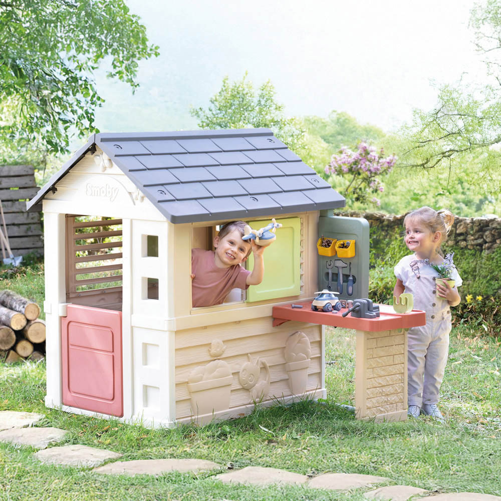 Smoby Life Kids Nature Playhouse and Workshop Image 2