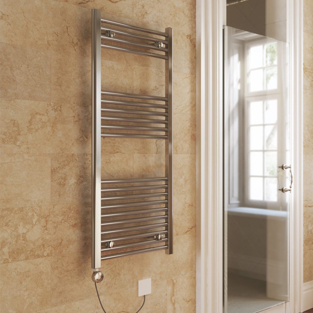 Terma Leo E 1023BTU Chrome Electric Variable Temperature Towel Rail 1200 x 500mm Image 8