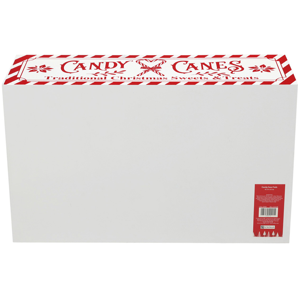 Candy Cane Crate - White and Red Image 4