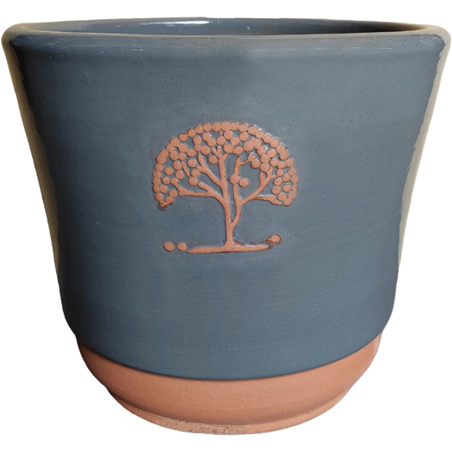 Glazed Tree Pot Grey 28cm Image