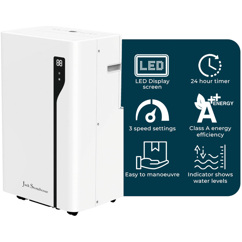 Jack Stonehouse White Portable Air Conditioner with Remote 12000 BTU for Large Room 26m2 Image 8