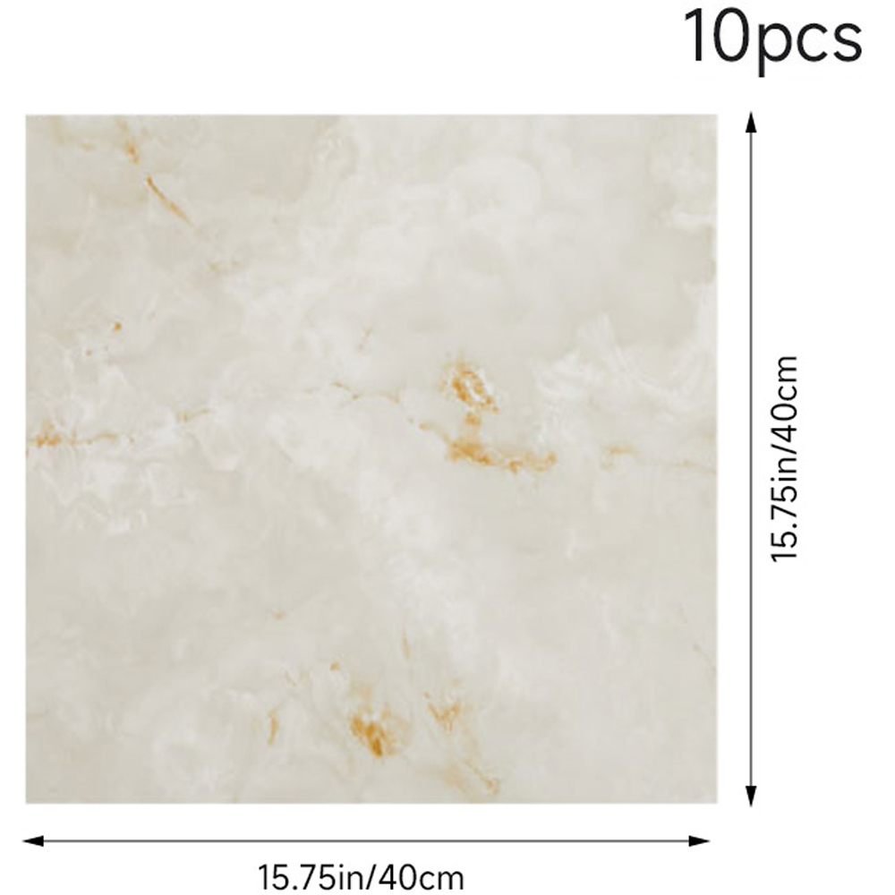 Living and Home Marble Patterned Beige PVC Self Adhesive Wall Sticker 10 Pack Image 9