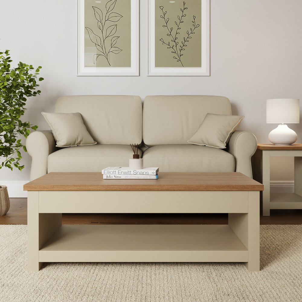 GFW Lancaster Cream Lift Up Coffee Table Image 7