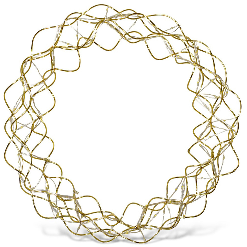 St Helens Outdoor Festive LED Light Up Copper Wreath 31cm Image 4