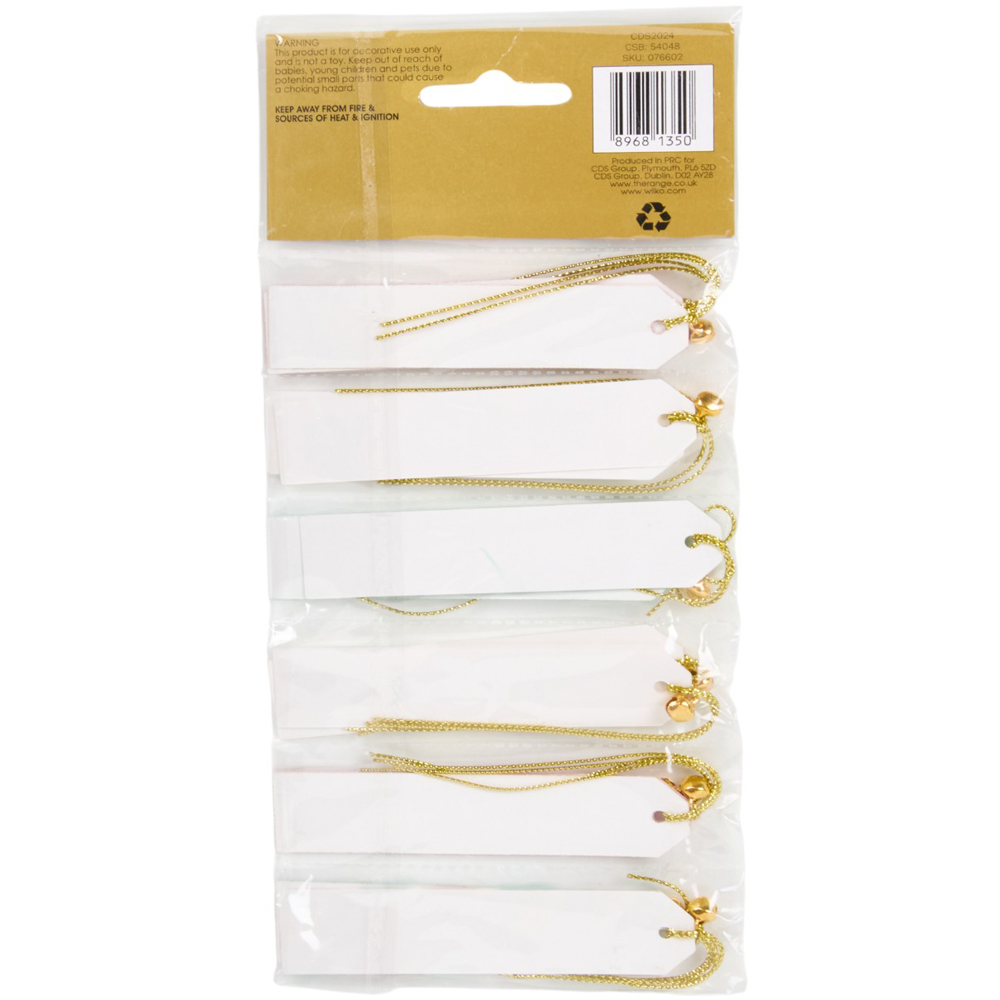 Pack of 12 Candy Cane Luxury Gift Tags Image 4