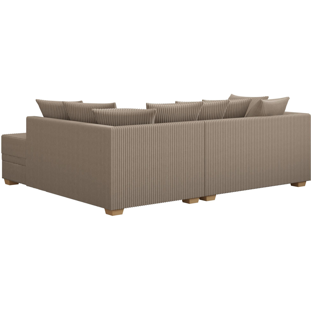 Modo 3 Seater Sable Jumbo Cord Right Hand Scatter Back L-Shape Corner Sofa Image 5