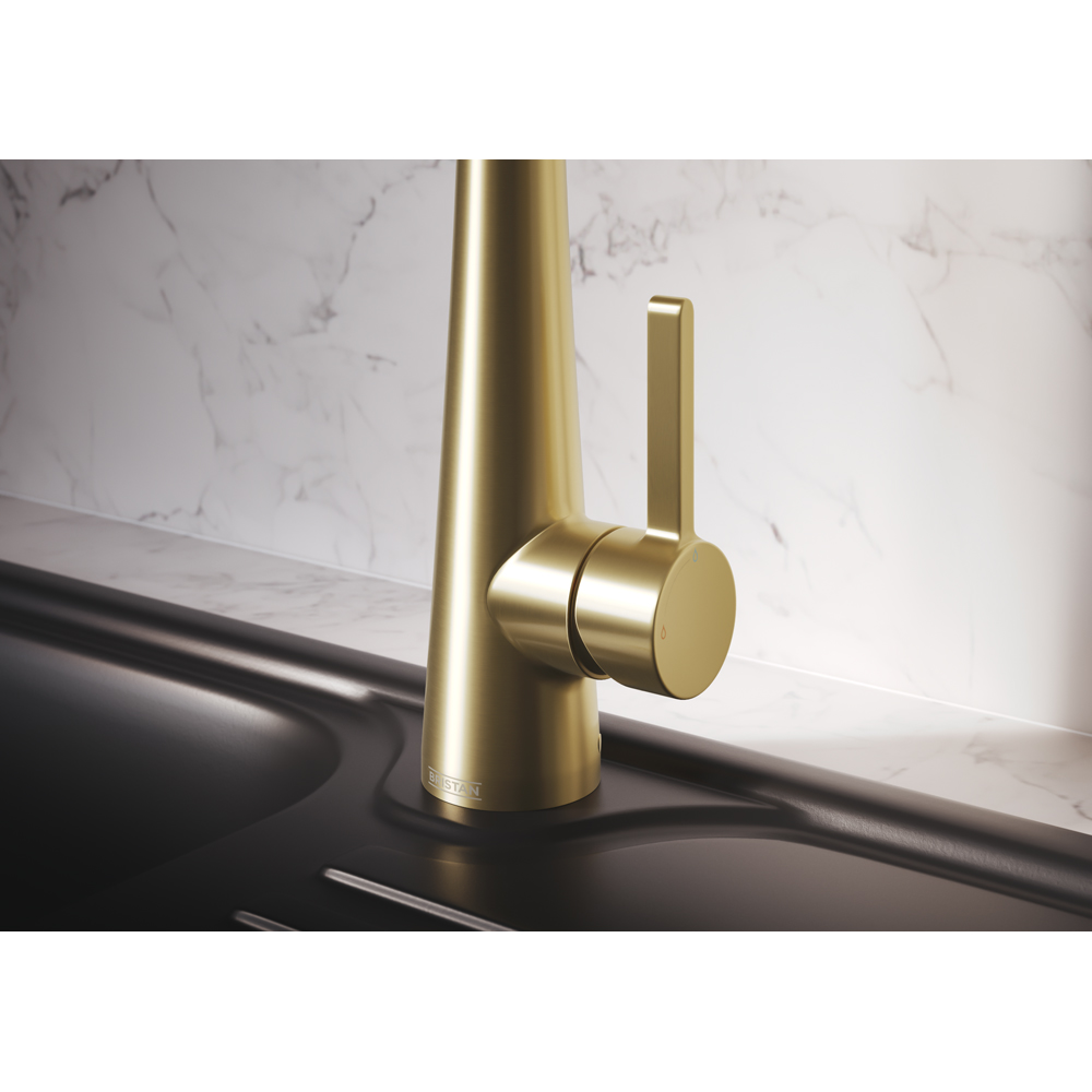 Bristan Pine Brushed Brass Easyfit Kitchen Mono Sink Mixer Tap Image 3