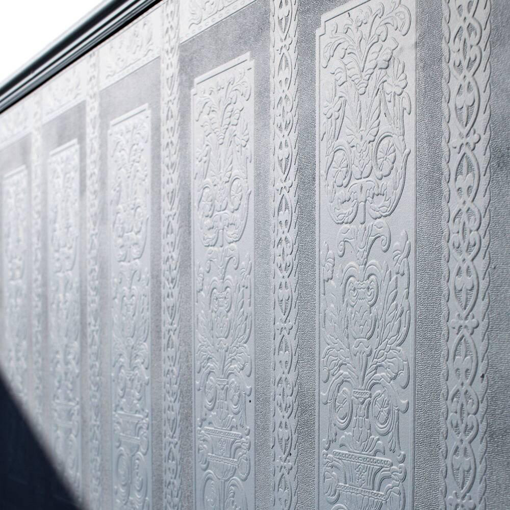 Anaglypta Rococo Floral Dado Panel White Wallpaper Image 3