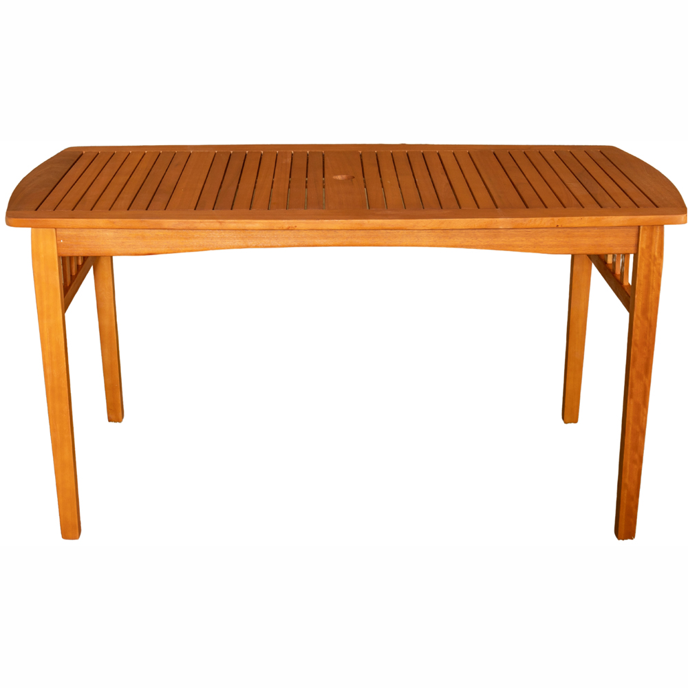 Samuel Alexander Kapalua 4 Seater Rectangular Wooden Slatted Top Outdoor Dining Table Image 2