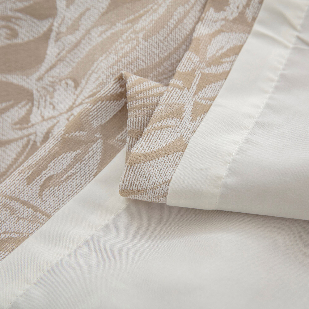 Alan Symonds Cream Chenille Jacquard Lined Ring Top Eyelet Curtains 117 x 183cm Image 4