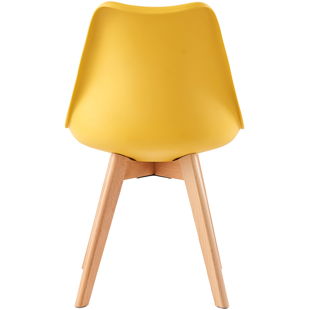 Eva Set of 2 Yellow Padded Dining Chairs Image 4