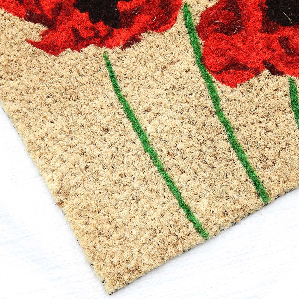 Coco & Coir Eternal Poppy Coir Door Mat 45 x 75cm Image 3