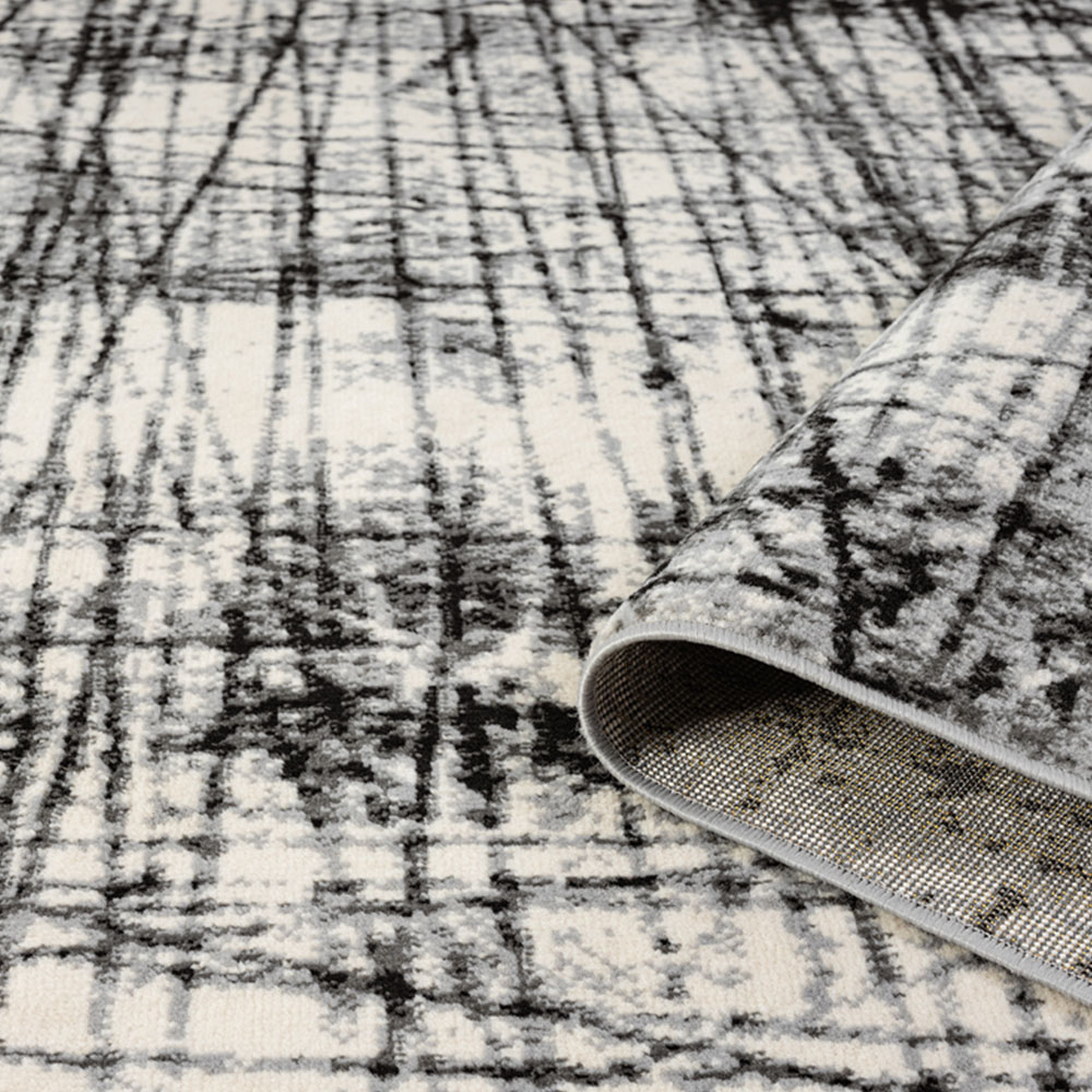 Desire Rugs Obsidian Grey Oblique Abstract Rug 200 x 290cm Image 4