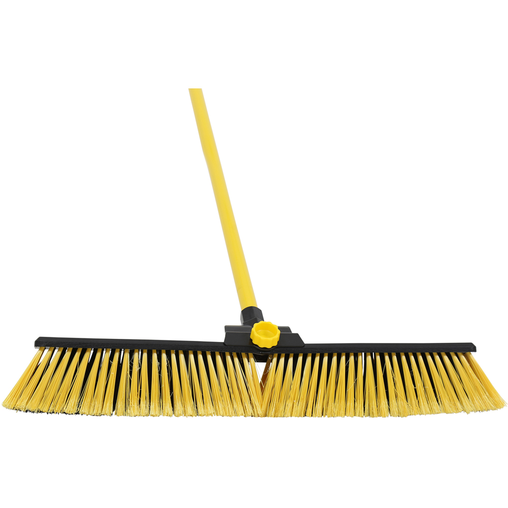 Charles Bentley Yellow Bulldozer Yard Broom Sweeper 24 inch Image 4